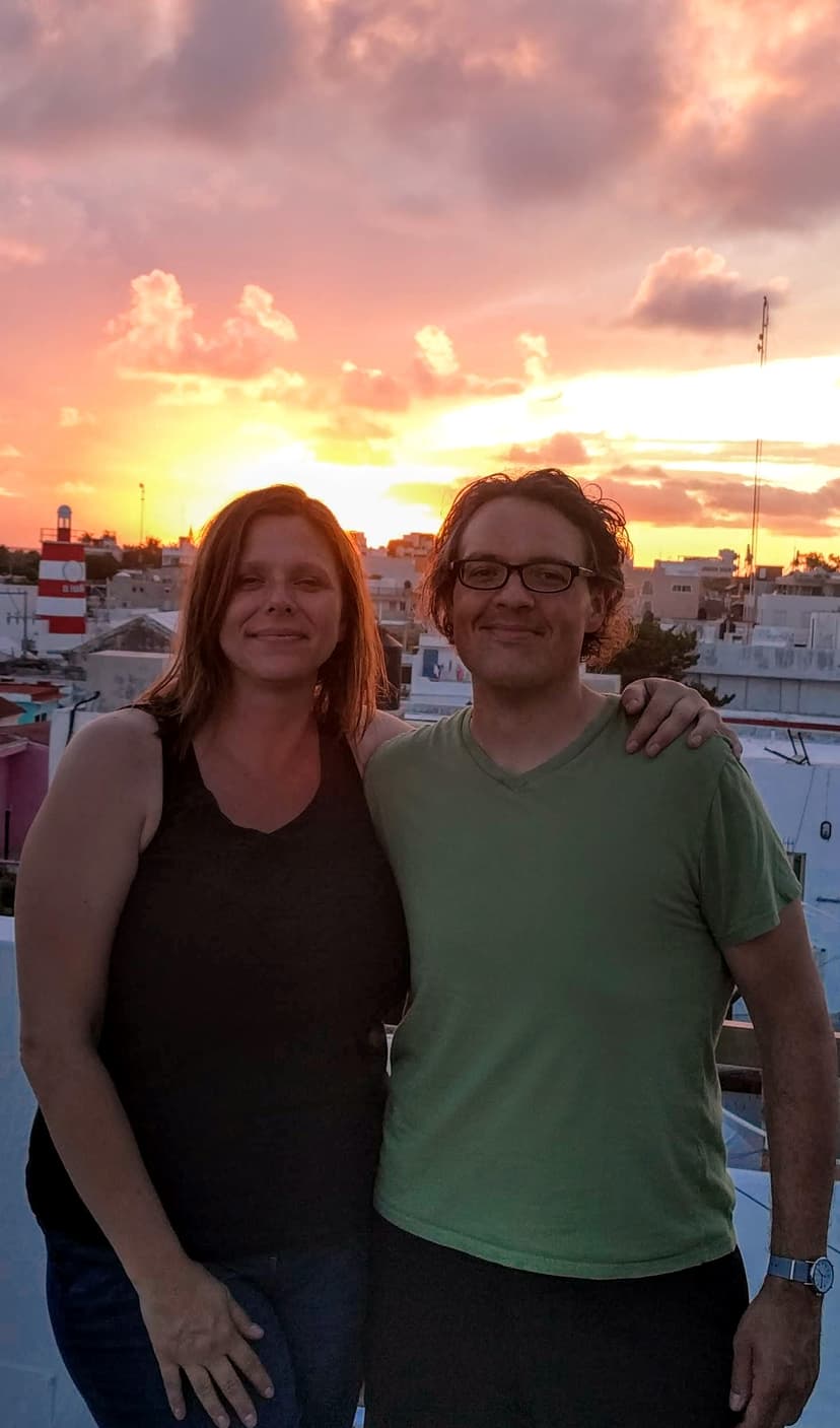 Jon and Tara at sunset